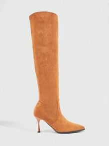 CUCCOO SZL Fashionable Autumn-Winter High Heel Over-The-Knee Boots Sexy Party Slim Heel Long Boots For Women Fall - Khaki - View 1