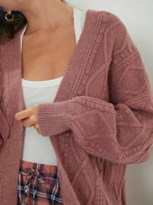 WESTFADE Áo len cardigan dệt kim - Gỗ đỏ - Xem 6