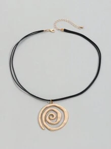 ROMWE Fairycore 1 chiếc vòng cổ mặt xoắn ốc hình học thời trang - Nhiều màu - Xem 4