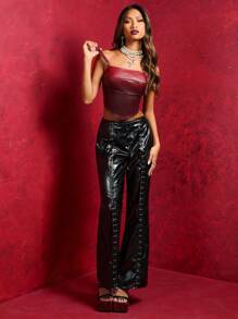 SHEIN SXY Atasan Camisole Warna Ombre untuk Pesta Liburan dan Jamuan Makan Wanita - MultiWarna - View 3