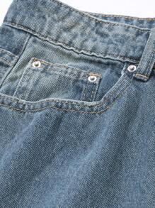 DAZY Women's Casual Flared Pockets Denim Jeans - Medium Wash - View 7