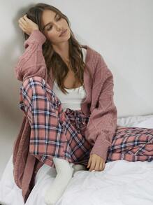 WESTFADE Áo len cardigan dệt kim - Gỗ đỏ - Xem 2