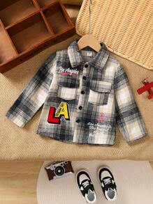 SHEIN كارديجان شبابي كاجوال أنيق مربعات، مناسب للتنقل والتجمعات والتسوق والأنشطة الخارجية والمدرسة