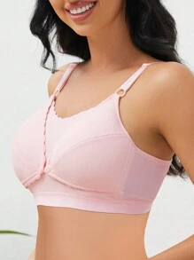 Moonlight&Mama Maternity Cut Out Nursing Bra For Mother - Watermelon Pink - View 7