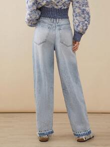 WESTFADE Premium Denim Barrel Leg 100% Cotton Ankle Jeans