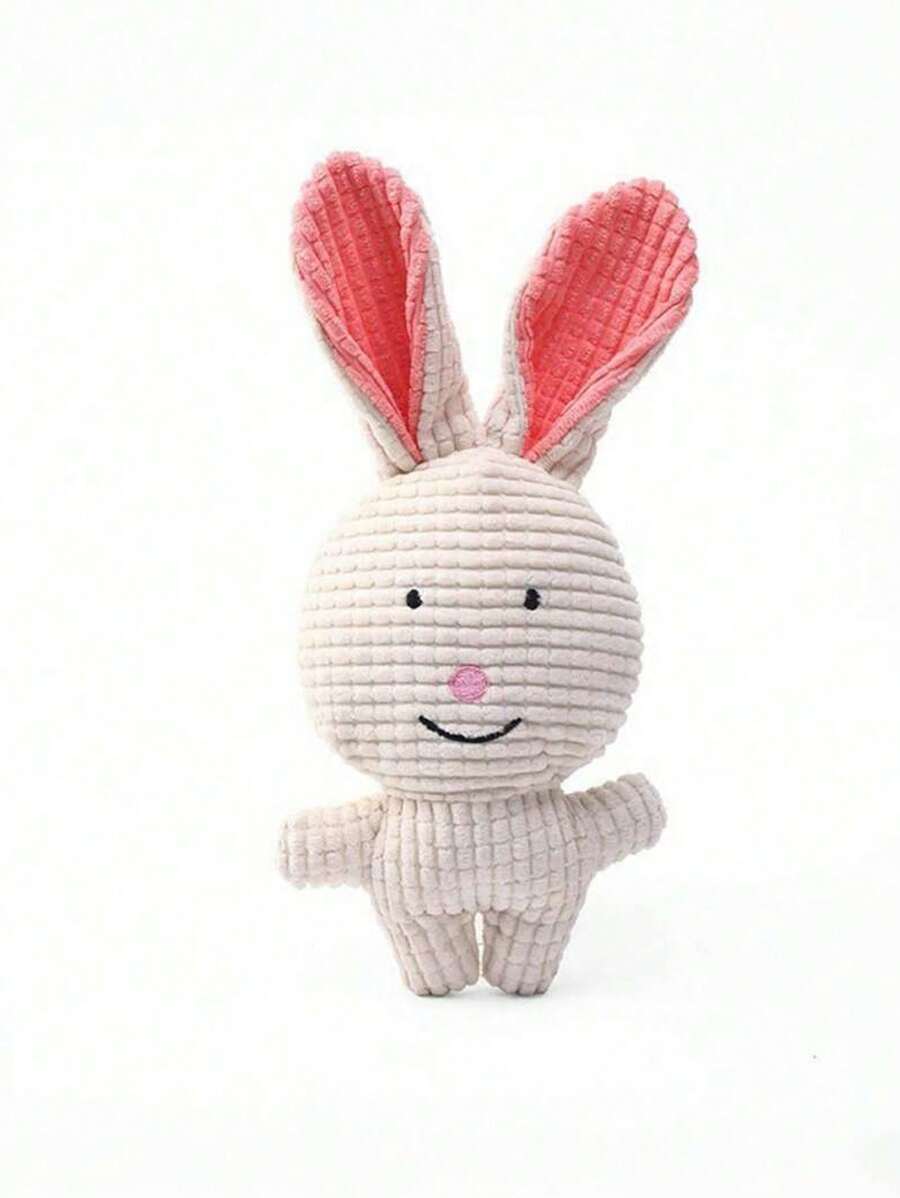 1Pc Đồ chơi cho chó kêu bò, Đồ chơi tương tác bằng vải nhung giúp giảm lo âu và buồn chán, Đồ chơi nhai mọc răng cho chó con dành cho chó cỡ nhỏ và vừa - trắng - Xem 1