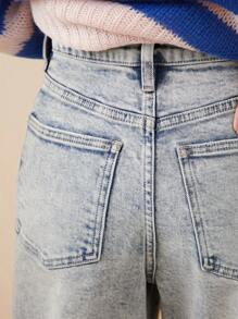 WESTFADE Premium Denim Stretch Barrel Leg 99% Cotton Ankle Jeans