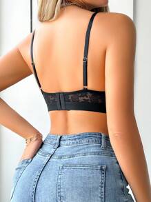 Women's Solid Color Lace Bra