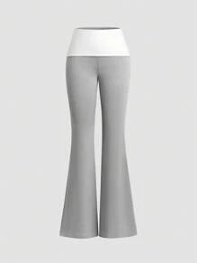 Chiquease Women Casual Color Block Flared Pants Fall Cloth For Women - Multicolor - View 7
