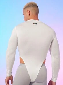 FeverCity Men's Sexy Mesh Insert Skinny Jumpsuit