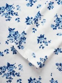 Chiquease 2pcs Solid Color & Floral Print Round Neck Long Sleeve T-Shirts - Multicolor - View 7