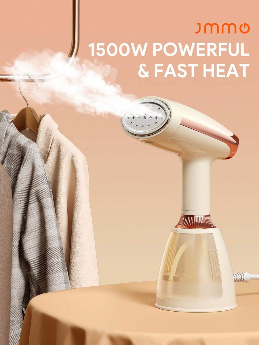JMMO Steamer For Clothes,3-Speed Adjustment For Wet And Dry Ironing,15 Second Fast Heat-Up,Detachable Water Tank With Heat Water Shortage Reminder Suitable For Home Use - EU Plug Holiday Camping Holiday Essentials Vacation Accessories,Camping Supplies - Beige - View 1