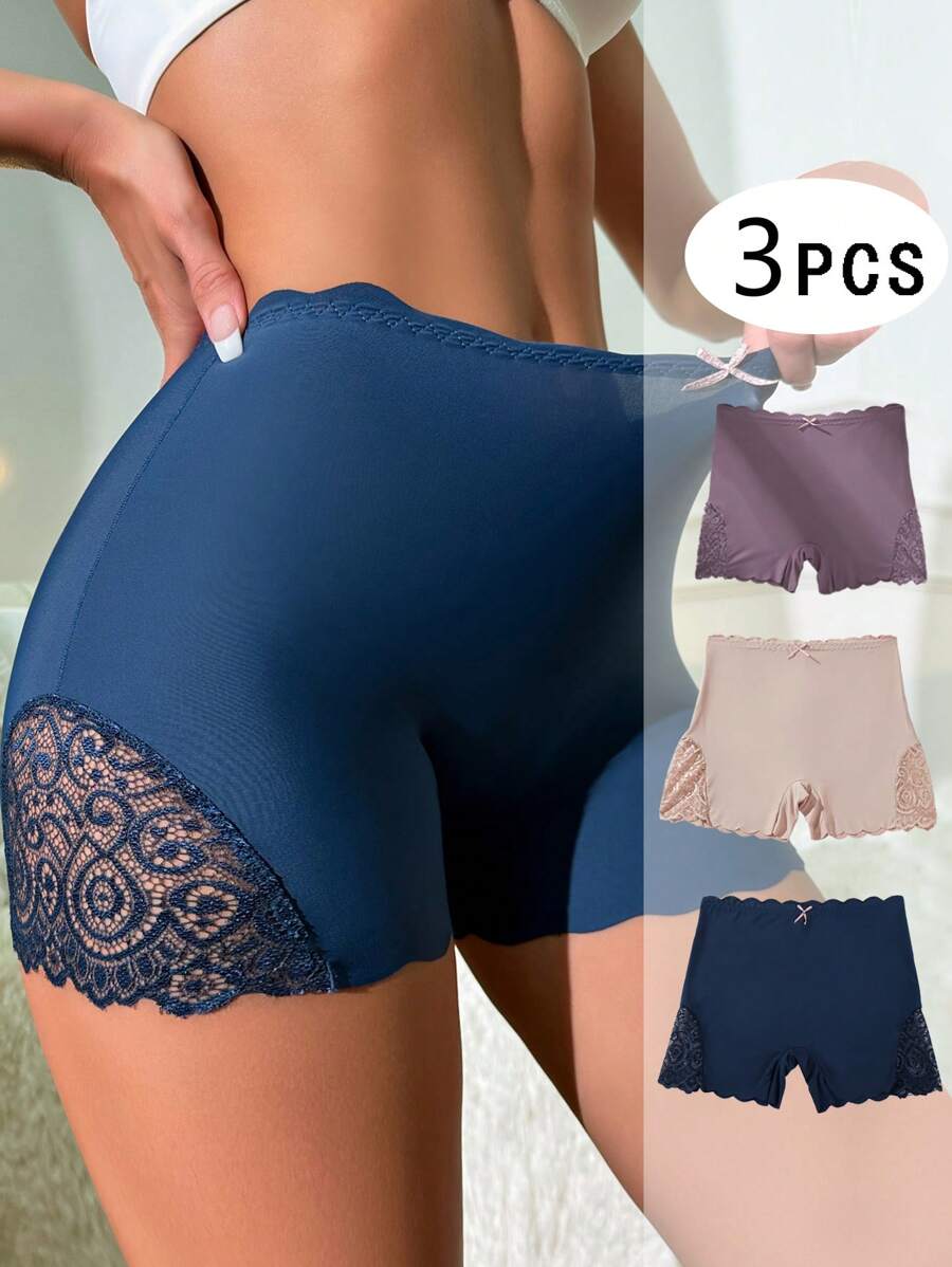 3pcs/Set Seamless Hipster Panties For Women - Multicolor - View 1