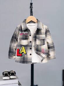 SHEIN كارديجان شبابي كاجوال أنيق مربعات، مناسب للتنقل والتجمعات والتسوق والأنشطة الخارجية والمدرسة