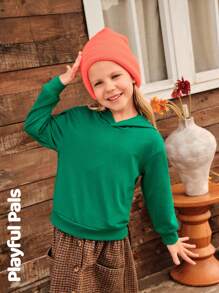 SHEIN 1 件年轻女孩可爱/复古/休闲/返校格子运动衫和吊带裙两件套服装，适合学校和户外玩耍，春/秋/冬 - 彩色 - 查看 5