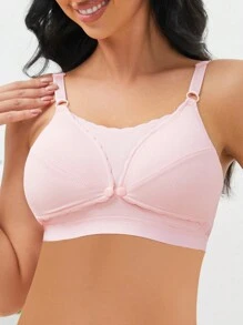 Moonlight&Mama Maternity Cut Out Nursing Bra For Mother - Watermelon Pink - View 3