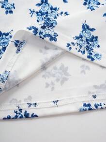 Chiquease 2pcs Solid Color & Floral Print Round Neck Long Sleeve T-Shirts - Multicolor - View 8