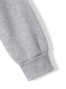 Pumpkin Print Kangaroo Pocket Drawstring Thermal Hoodie - Light Grey - View 5