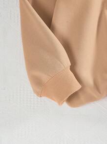 Muchica Women's Knitted Round Neck Long Sleeve Sweatshirt With Cartoon Bear Embroidery