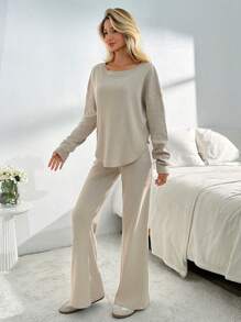 RueChic WOMAN GREY LOUNGEWEAR TWO PIECE SUIT - Grey - View 6