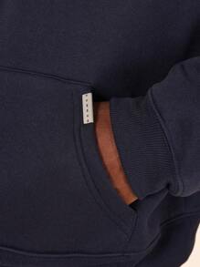 SUMWON Brooklyn International Streetwear Hoodie Casual Urban Fashion Made With Passion Premium Pullover Sweatshirt Sports Athleisure Fall Winter - Navy Blue - View 4