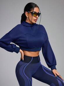 Innovista Áo nỉ thể thao dáng ngắn màu xanh dương rộng rãi kiểu Pháp, áo nỉ, bộ đồ thể thao, chạy bộ, áo nỉ ngắn, tập luyện thể dục hàng ngày, áo nỉ nữ, trang phục nữ mùa thu, áo nỉ mùa thu, cắm trại, ngoài trời, trang phục nữ mùa thu đông, quần áo nữ mùa đông, bộ đồ thể thao, áo thun, trang phục mùa thu tay dài màu xanh dương cho nữ, màu xanh nhạt mát mẻ - Màu xanh lam - Xem 8