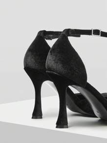 MOTF PREMIUM 2024 POINTED TOE HIGH HEELS SHOES WITH CRYSTAL BOW ACCENT FOR WOMEN
