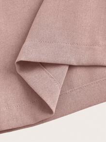 Poéselle Summer High-Waisted Pants Multi-Piece Set, Wide Leg Pants High Waist Fold Pleated Wide Leg Pants, Loose Fit, Long Pants - Pink - View 6