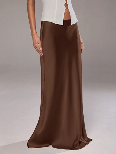 Aloruh 超低腰缎面裙