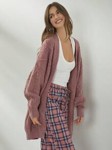 WESTFADE Áo len cardigan dệt kim - Gỗ đỏ - Xem 3