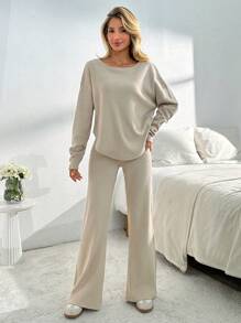 RueChic WOMAN GREY LOUNGEWEAR TWO PIECE SUIT - Grey - View 7