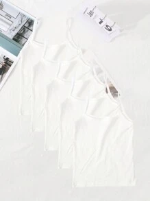 5 件套 少女休闲纯色舒适吊带背心内衣