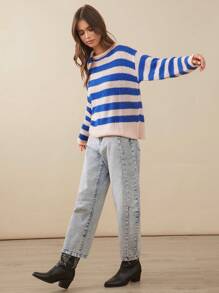 WESTFADE Premium Denim Stretch Barrel Leg 99% Cotton Ankle Jeans