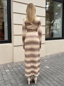 SHEIN Essnce Váy thanh lịch, Váy đan cổ vuông cổ cao thanh lịch kiểu Pháp mùa thu đông 2024 cho nữ, Váy len cho nữ, Váy đan cho nữ, Váy dài chấm đất, Áo len cho nữ, Váy len, Trang phục Lễ Tạ ơn cho nữ, Váy cho nữ, Trang phục khoét rỗng, Váy cho nữ màu trắng, Trang phục công sở cho nữ, Quần áo mùa đông, Váy mùa đông cho nữ, Váy giáng sinh cho nữ, Bộ trang phục mùa thu cho nữ - Nhiều màu - Xem 3