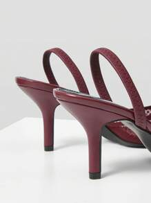 MOTF PREMIUM WOMEN'S FASHION RHINESTONE DECORATED POINTED TOE WINE RED BURGUNDY HIGH HEELS, FOR NEW YEAR HOLIDAY, SPRING SHOES, SPRING BREAK EASTER PROM HEELS FOR CHRISTMAS