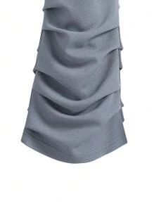 SHEIN Girls Casual Zip Up Hooded Sweater Jacket With Elastic Waist Pleated Pants 2pcs Outfit, Spring/Fall - Grey - View 8