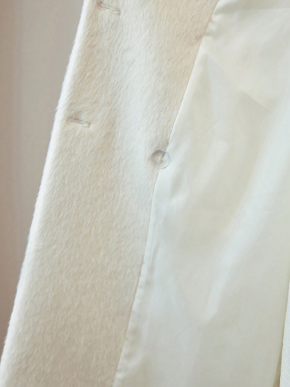 MOTF WOOL SOLID LAPEL COLLAR PEA OVERCOAT
