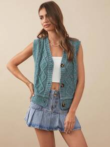 WESTFADE Premium Denim Low Waist Pleated 91% Cotton Mini Skirt - Light Wash - View 7