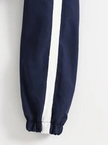 SHEIN 男童休闲连帽保暖内衬保暖夹克 - 藏蓝色 - 查看 6