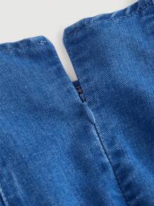 Váy denim mini cỡ lớn MOD, Váy dài tay dài đến gối Sweet Tea, Trang phục Lễ Tạ ơn cho nữ, Váy thanh lịch, Váy thanh lịch cho nữ, Váy quần áo mùa thu cho nữ, Váy dạ hội màu xanh, Váy công chúa cho nữ - Rửa trung bình - Xem 3