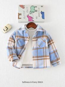 Cozy Pixies Baby Jungen bunter karierter Wollmantel mit Tasche und Kragen, Langarm, für Weihnachten