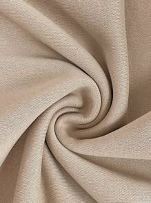 Mulvari 大码女式标语印花拉链圆领运动衫和慢跑裤两件套，秋冬 - 卡其色 - 查看 4