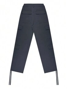 NVFelix New Arrival Stylish Women's High-Waisted Multi-Pocket Cargo Pants For Fall Clothes - Back To School Clothes - 深灰色 - 查看 6