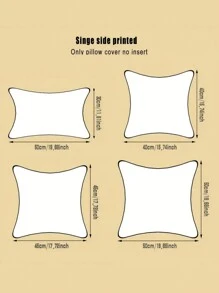 Set 4 Sarung Bantal Natal Ultra Lembut - Desain Rusa & Pohon, Cetak Satu Sisi, Sempurna untuk Dekorasi Sofa & Kamar Tidur, Dapat Dicuci dengan Mesin, Penutup Resleting - 17,7"X17,7" & 15,7"X15,7", Isi Bantal Tidak Termasuk - MultiWarna - View 8