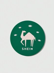 SHEIN 1 шт. Круглая подставка под стакан с рисунком мультяшного животного - Зелёный - Посмотреть 1