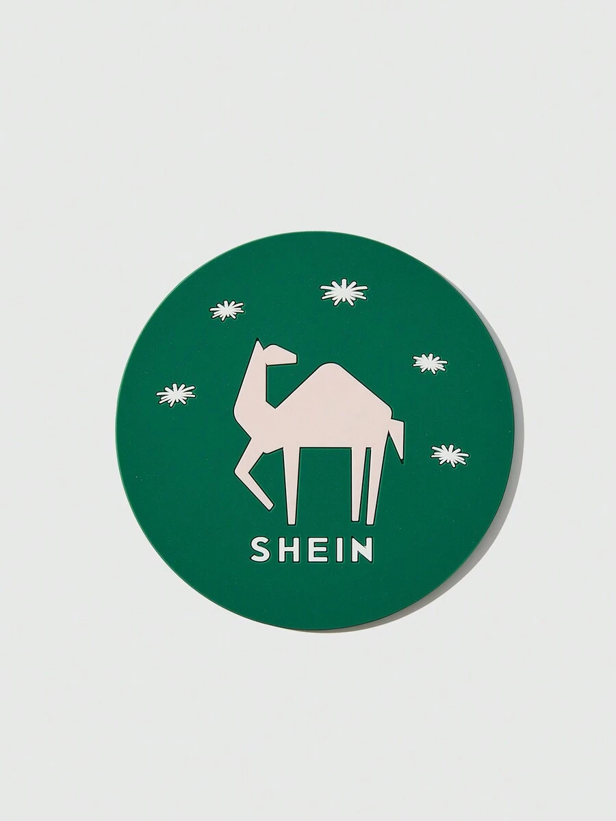 SHEIN 1 шт. Круглая подставка под стакан с рисунком мультяшного животного - Зелёный - Посмотреть 1