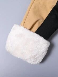Chaqueta deportiva con capucha y estampado de letras en parches para niño preadolescente, uso casual diario