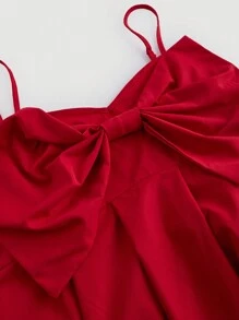 SHEIN MOD Robe d'été blanche à détail de nœud, grande taille