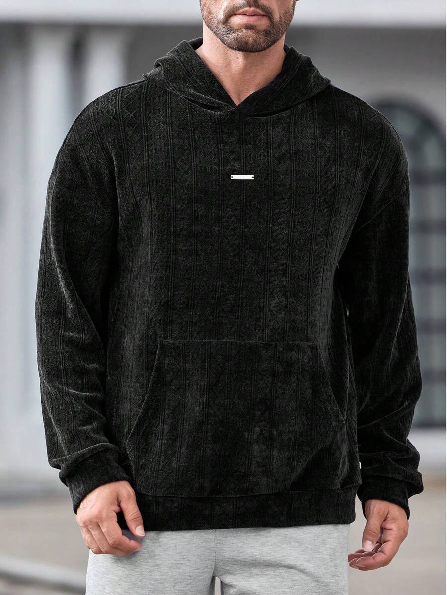 Manfinity VCAY 男士宽松落肩连帽衫，适合秋冬季