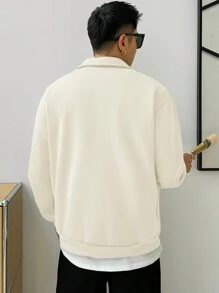 DAZY Men's Casual Fleece Letter Embroidery Sweatshirt, Autumn/Winter